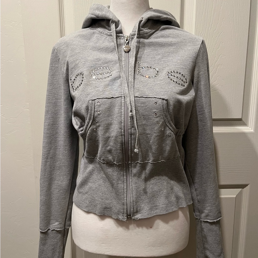 Bebe Gray Casual Hoodie